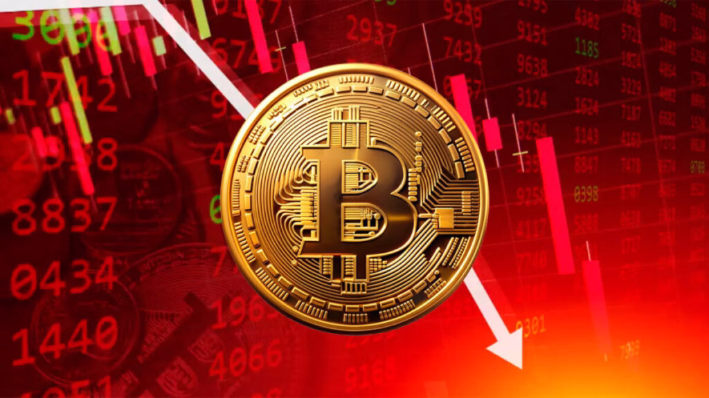 Bitcoin wobbles after sharp risk-off slide
