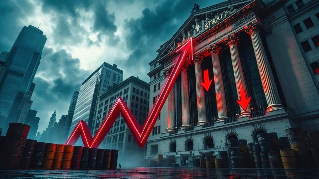 stagflation risk stocks - Wall Street selloff amid oil price surge