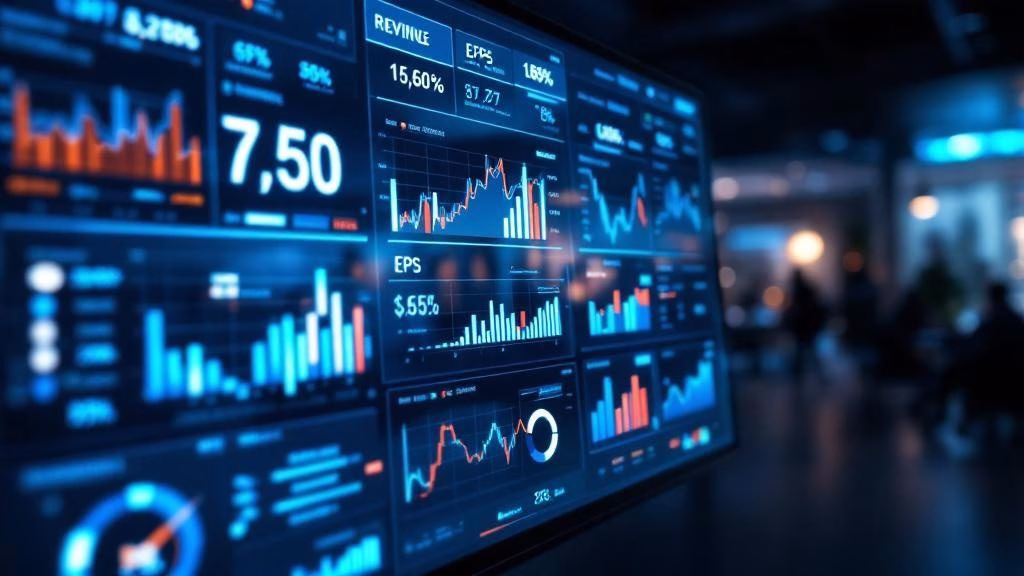 US earnings season - technology earnings dashboard with guidance metrics