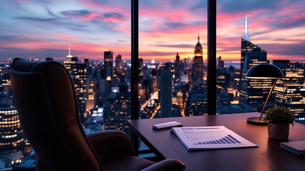 Single-Family Office CIO Pay Crosses $2.5M: The Botoff and Morgan Stanley 2025 Report and the 2026 LTI Pivot Single family office executive corner office Manhattan skyline dusk compensation report 2026 Botoff