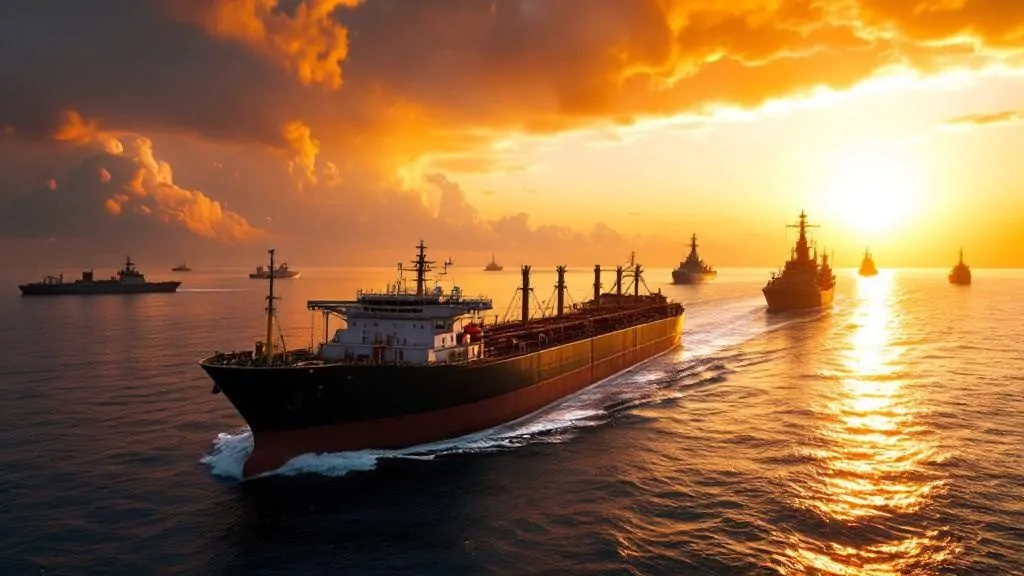 Oil tanker in Strait of Hormuz geopolitical tensions